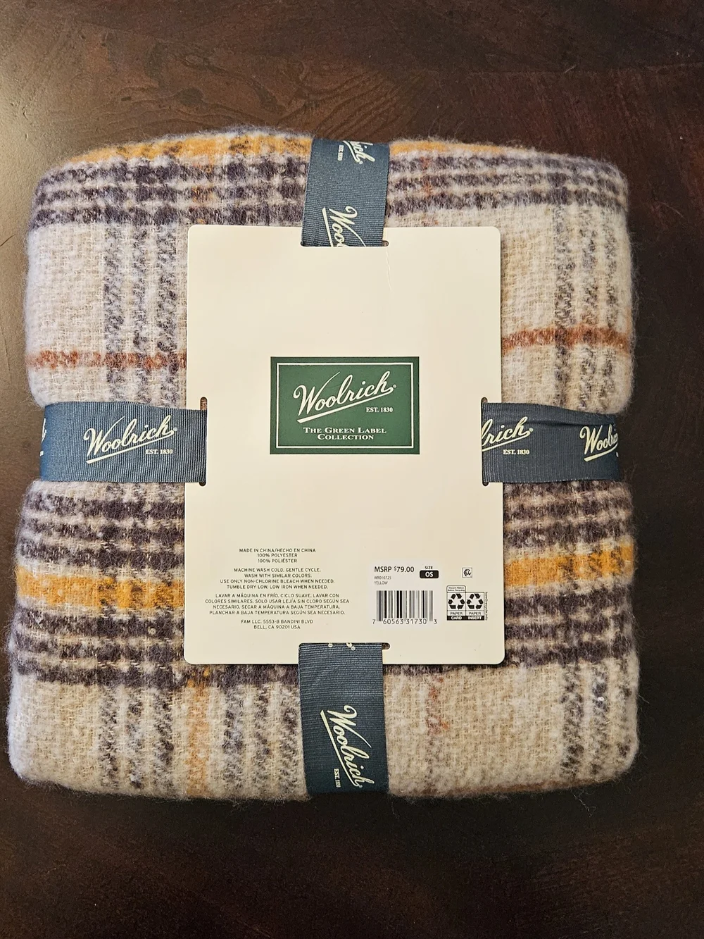Woolrich Brushed Wrap Plaid Soft Throw